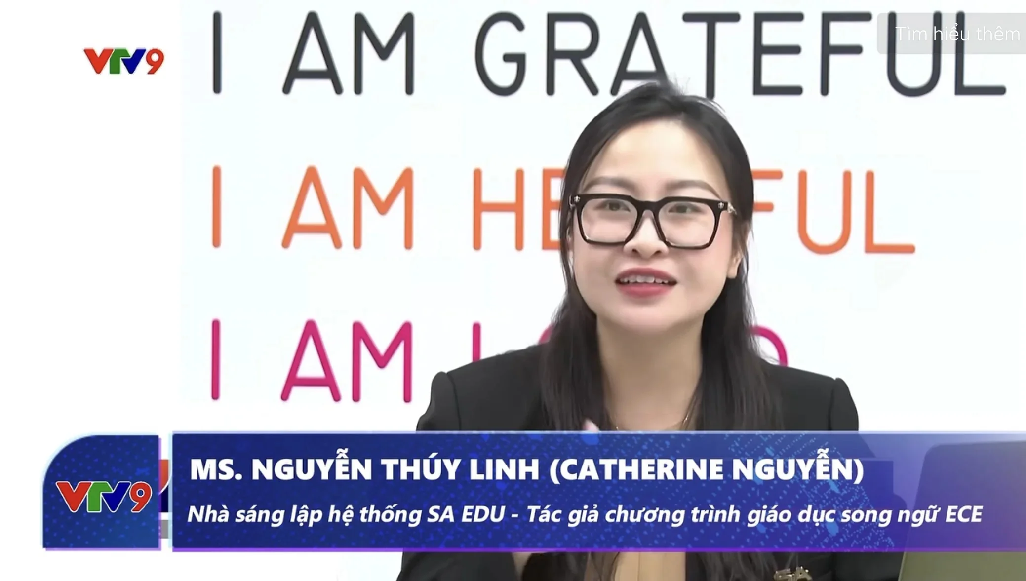 Nguyễn Thúy Linh (Catherine Nguyễn) chia sẻ trên truyền hình VTV9
